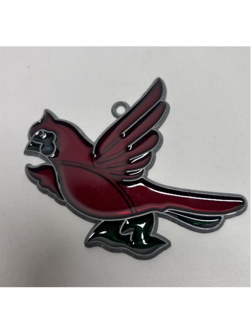 Red Cardinal Bird Sun Catcher 3” Acrylic Metal